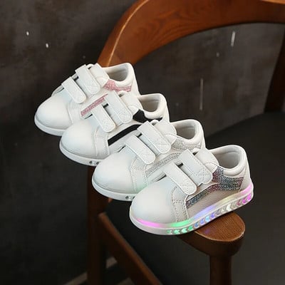 Baby Shoe Kid Luminiscent apavi zēniem Ikdienas sneaker Mīksta zole Unisex Toddler Shoe Bērnu apavi meitenei кроссовки Tenis Masculino