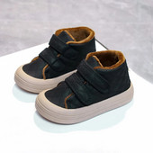 Bērnu ādas potītes kurpes meitenēm samta gadījuma kokvilnas apavi ar augstu augšdaļu mazuļu zēniem potīšu zābaki Bērnu plīša zābaki 3-7 g ziema