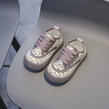 Пролет Есен Детски ежедневни обувки Бебешки момиченца платнени обувки Флорални момчешки маратонки с мека подметка Детски обувки за малки деца Обувки за открито