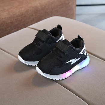 Детски ежедневни маратонки Детски обувки за момиче LED светещи обувки Спортни обувки за малко дете Светещи обувки Уютни малки деца Обувки за момче Тенис
