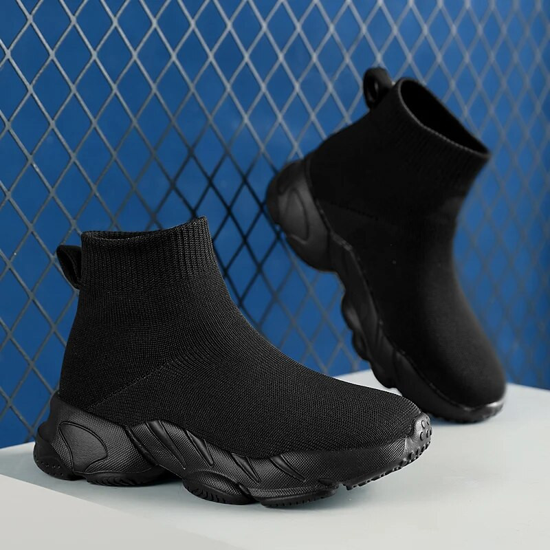 Luksusa apavi Meiteņu kedas Zīmols Melnas Zeķes Sporta kurpes Bērnu Augstas platformas Dizaina Bērnu Tenisa Apavi meitenēm Bezmaksas piegāde