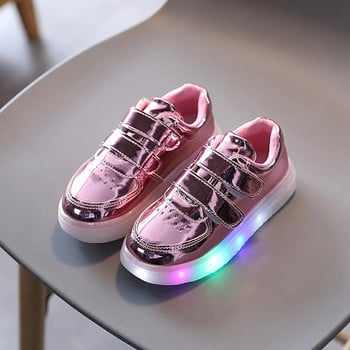 Детски Led обувки Модни светещи маратонки за момичета Момчета Твърди неплъзгащи се скейт обувки Детски светещи подметки Ежедневни обувки Zapatillas
