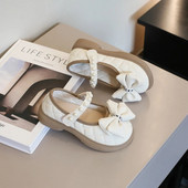 Jauki meiteņu ādas apavi 2023. gada pavasaris, rudens, jauni bērniem, mīkstas princeses ikdienas apavi.