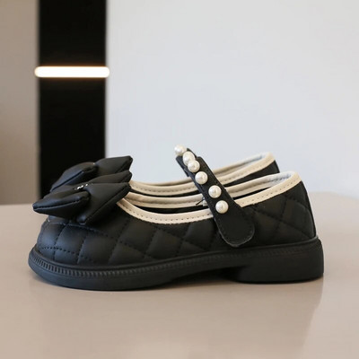 Jauki meiteņu ādas apavi 2023. gada pavasaris, rudens, jauni bērniem, mīkstas princeses ikdienas apavi.