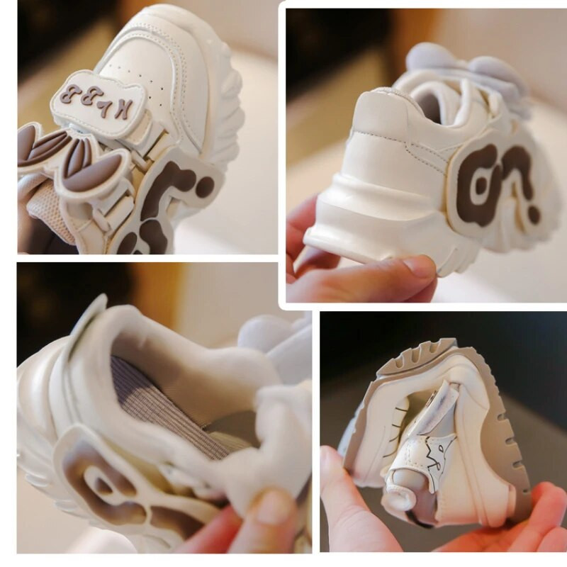 Tenisice za djevojčice Dječja obuća Modne kožne tenisice za ležernu upotrebu Djevojčice za dječake Jesenske zečje uši Slatki dizajn Sportske tenisice za trčanje