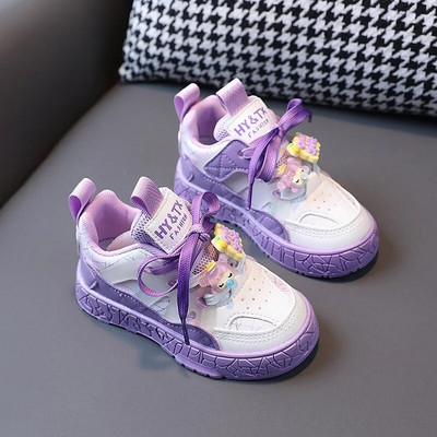 Bērnu sporta apavi meiteņu kedas sporta apavi meiteņu ikdienas modes mazuļu princešu apavi Neslīdoši ikdienas apavi ar mīkstu zoli