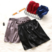 Καλοκαιρινή ανδρική μόδα Ρόμπες σπιτιού Σορτς καθαρό χρώμα Μεταξωτό σατέν πιτζάμα Πυτζάμες Σαλόνια Εσώρουχα