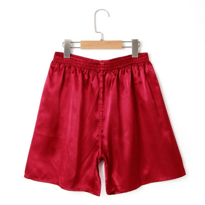 Καλοκαιρινή ανδρική μόδα Ρόμπες σπιτιού Σορτς καθαρό χρώμα Μεταξωτό σατέν πιτζάμα Πυτζάμες Σαλόνια Εσώρουχα