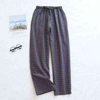Ανδρικό παντελόνι πιτζάμα καρό σχέδιο βαμβακερές πιτζάμες μακρύ παντελόνι για την άνοιξη και το καλοκαίρι λεπτό στυλ Ανδρικό παντελόνι σε συνθετικό μέγεθος