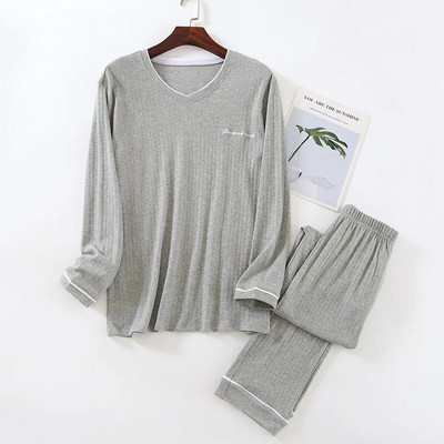 Vīriešu pavasara un rudens Pijama Hombre 2022 jaunākā kokvilnas liela izmēra garām piedurknēm jauniešu ziemas kokvilnas mājas apģērba uzvalks vīriešu pidžama