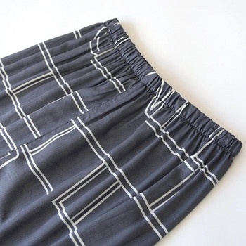 Βαμβακερό κοντομάνικο μακρύ παντελόνι Σετ πιτζάμες για την άνοιξη και το καλοκαίρι Λεπτό κοντομάνικο παντελόνι σπίτι Ρούχα ανδρικά πυζά