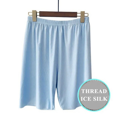 Plus Size Ice Silk Cool Summer Muške kratke hlače za spavanje Seksi donje rublje za spavanje Udobne široke sportske muške donjice za spavanje Domaća odjeća