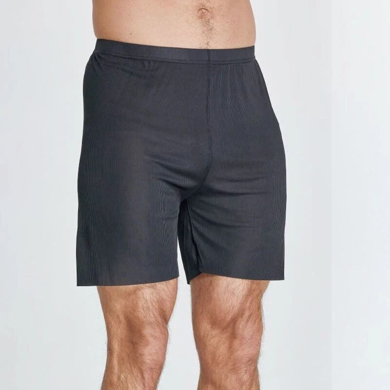 Plus Size Ice Silk Cool Summer Muške kratke hlače za spavanje Seksi donje rublje za spavanje Udobne široke sportske muške donjice za spavanje Domaća odjeća