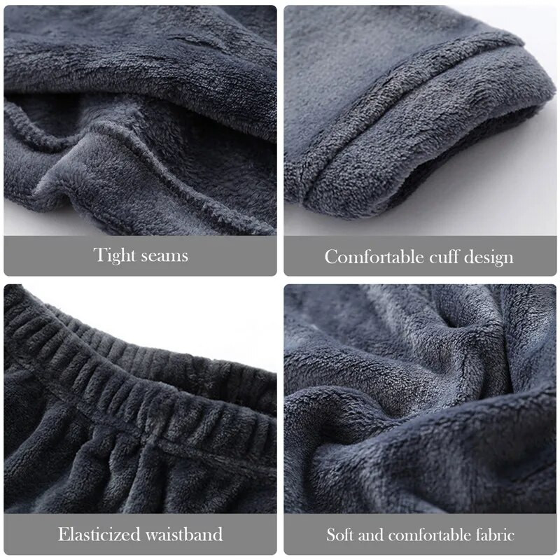 Muški set toplih flanelskih pidžama Thicken Muška prugasta muška jesen zima ležerna široka kućna odjeća Muška gornja odjeća za spavanje