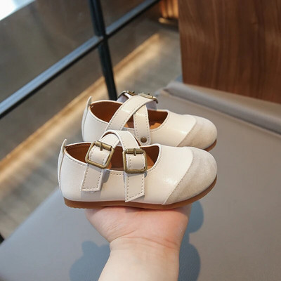 Korea stiilis retro stiilis laste nahast kingad 2023 kevad-sügis, uued madalad lastele mõeldud jalanõud