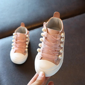Пролет Есен нови детски обувки училищни перфектни ботуши принцеси с дизайн на нитове и перли Супер меки и удобни 1-6 години