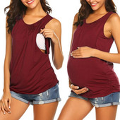 Nove ljetne majice za trudnice Ženska trudnička odjeća za dojenje Majica bez rukava Majica za trudnice Camiseta Lactancia