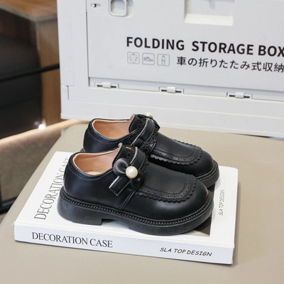 Meiteņu ādas apavi Mīkstas zoles bērnu apavi 2023. gada pavasaris un rudens Jaunas Princeses Mary Jane Shoes Bērnu ikdienas apavi Lolita PU