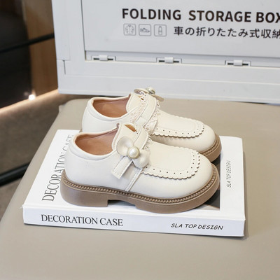 Meiteņu ādas apavi Mīkstas zoles bērnu apavi 2023. gada pavasaris un rudens Jaunas Princeses Mary Jane Shoes Bērnu ikdienas apavi Lolita PU