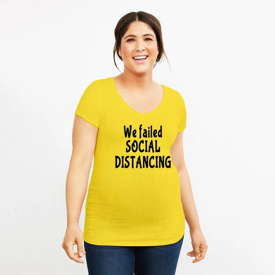 We Failed Društveno distanciranje Majica s objavom trudnoće Majica s socijalnim distanciranjem Poklon s objavom trudnoće Majice za trudnice