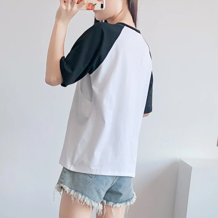 Black Kitty Print sieviešu T-krekls barojošai vasarai ar īsām piedurknēm, barojot bērnu ar krūti, tops grūtniecēm, apģērbs grūtniecēm 5008B