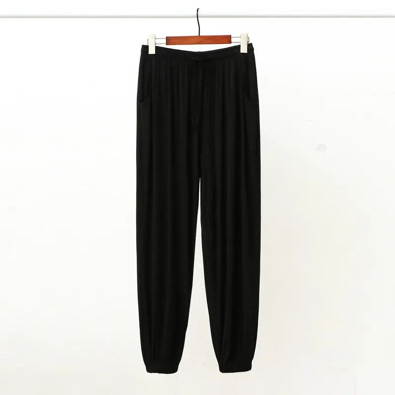 Fdfklak vīriešu modālas bikses brīvas ikdienas harēma bikses pavasaris rudens mājas pidžamas bikses guļamveļa vīriešu pantalones L-3XL