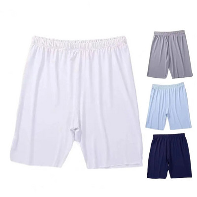 Summer Ice Silk Sleep Short Pants Mens Sleepwear Casual Shorts Men Sleeping Shorts Loose Thin Comfortable Elastic Sleep Bottoms