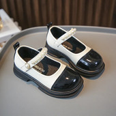 Nove dječje kožne cipele za proljeće 2023. Cipele za djevojčice Sweet Bow Princess cipele u korejskom stilu Sjajne natikače za princeze u boji