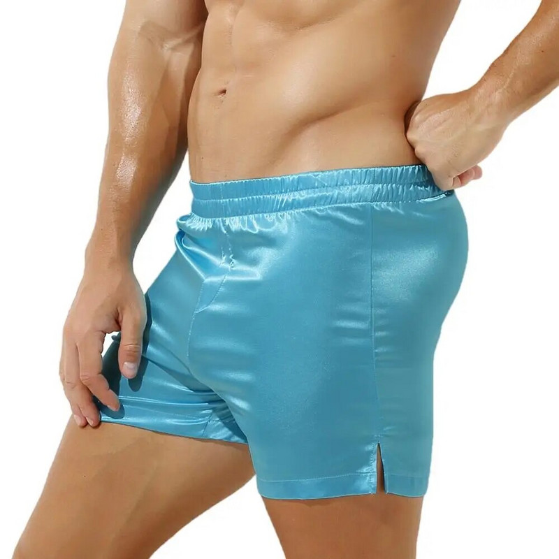 Sexy Sleep Bottoms Vīriešu pidžamas Šorti Mīksti zīdaini Bokseri Šorti Mājas Apakšveļa Vīriešu Atpūtas Šorti Viena Biksītes Vīriešu Naktsveļa