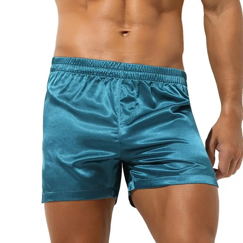 Sexy Sleep Bottoms Vīriešu pidžamas Šorti Mīksti zīdaini Bokseri Šorti Mājas Apakšveļa Vīriešu Atpūtas Šorti Viena Biksītes Vīriešu Naktsveļa