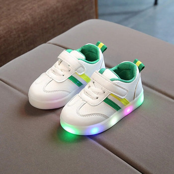 Размер 21-30 Детски LED обувки за момчета Светещи маратонки за бебета момичета Обувки за малки деца със светеща подметка Светещи маратонки за бягане