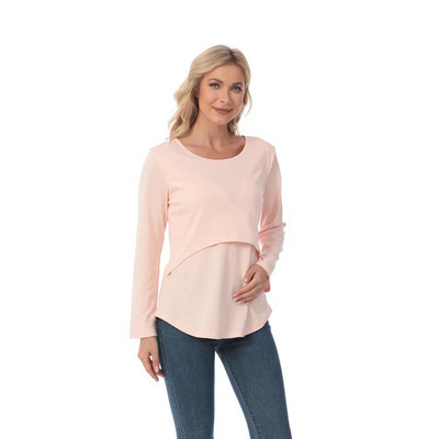 2023 NOVO Trudnička odjeća s dugim rukavima Majice za dojenje za trudnice Majica za dojenje Majica nakon poroda velika veličina