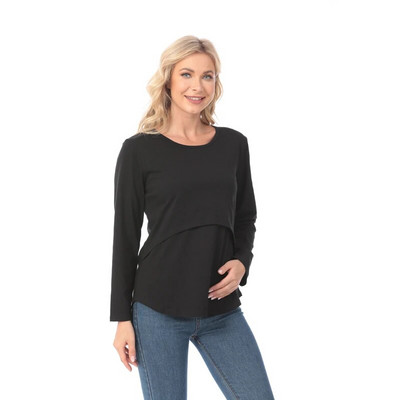 Uus mood rasedate vabaajarõivaste rasedatele lühikeste varrukatega ühevärviline imetamise top T-särk Rasedus Naiste riided Mom Tee