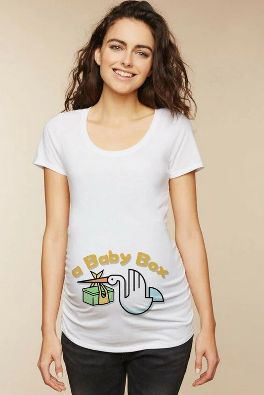 Baby Bird 2021 Ljetne majice Ženske majice Uske majice za trudnice Smiješne majice sa slovima O-izrez Trudničke majice za trudnice