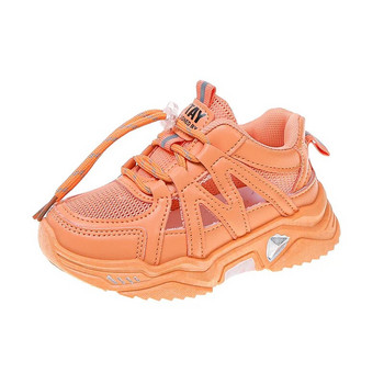 Детски бели обувки мрежести летни нови момчешки спортни обувки дишащи и нехлъзгащи се деца момичета маратонки кроссовки детские