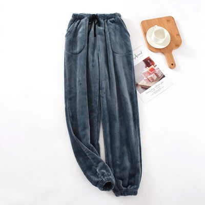 Muški donji dio pidžame, topli koraljni flis, zadebljana spavaćica, duge hlače za jesen i zimu, velika spavaćica, muške hlače