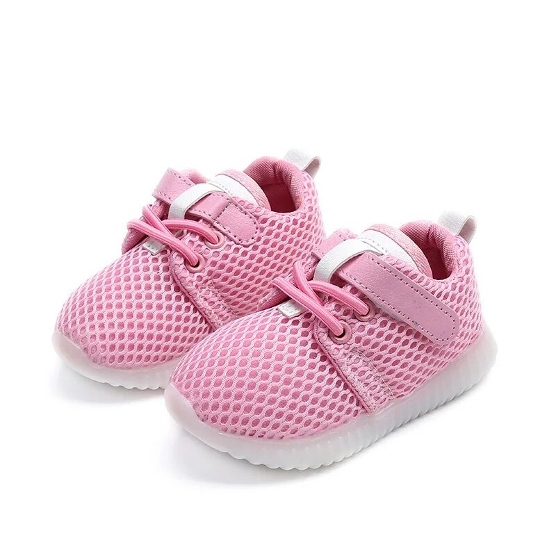 Zapatillas bērnu kedas zēniem meitenēm, 2023. gada pavasaris, jauni Led sieta ikdienas apavi bērniem, elpojoši, mirdzoši tenisa sporta apavi