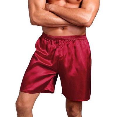 Férfi Nyári Bő Háziruházat Hálónadrág Férfi Nagy 5XL Szatén Cool Vékony Alsó Alsó Fehérnemű Férfi Hálóruha Rövid nadrág