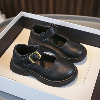 2023 Άνοιξη και Φθινόπωρο Νέα Κορεάτικα δερμάτινα παπούτσια για κορίτσια Little Princess Fashion Princess Shoes Baby Soft Boys Mary Jane Black Cute