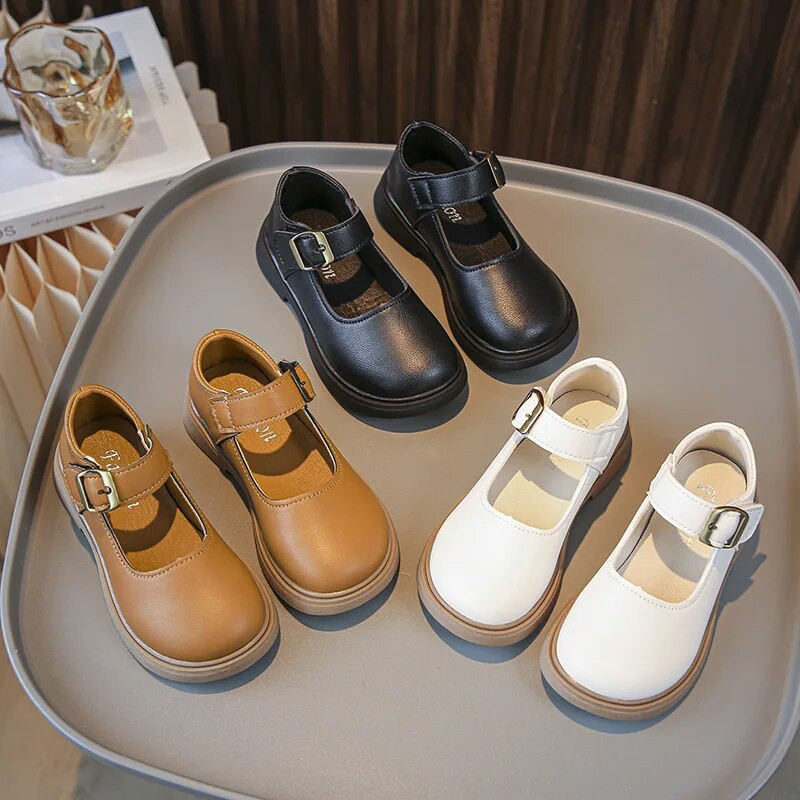 2023. gada pavasaris un rudens Jaunas korejiešu meiteņu ādas apavi Mazās princeses Modes Princešu apavi Mīkstie zēni Mērija Džeina Melna, Jauki