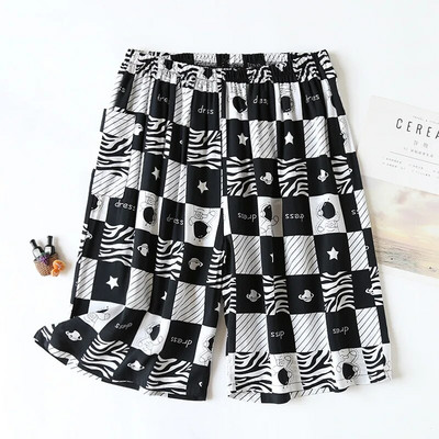 Suvised meeste puuvillased viskoostrükiga pidžaamapüksid õhukesed 5xl ülisuured lahtised lühikesed püksid Rannarõivad vabaaja kodu Meeste pidžaamapüksid