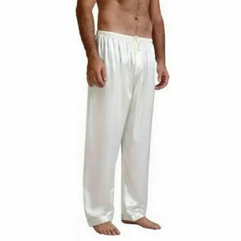 2020 Мъжки класически сатенени пижами Спално облекло Пижами Панталони Долнище за сън S-XL