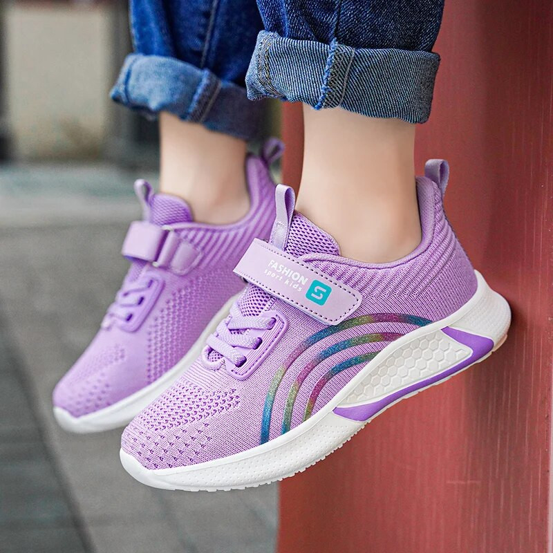 Pavasario rudens vaikiški batai mergaičių vaikiški laisvalaikio sportbačiai kvėpuojantys minkšti neslystantys vaikščiojimo bėgimo sportiniai bateliai, 26-38 dydis