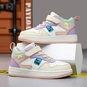 Bijele tenisice za djevojčice Dječje cipele Modne kožne ravne visoke tenisice Prozračne dječje školske ležerne tenisice za djevojčice