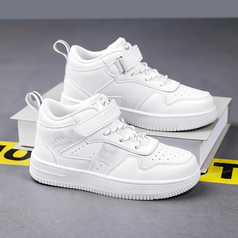 Bijele tenisice za djevojčice Dječje cipele Modne kožne ravne visoke tenisice Prozračne dječje školske ležerne tenisice za djevojčice