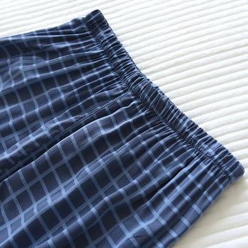 Ανδρικές πιτζάμες βαμβακερές παντελόνες για την άνοιξη και το καλοκαίρι με λεπτό κοντό μανίκι Άνετη μόδα Μεγάλο μέγεθος Ζακέτα Cotton Pajama Homme