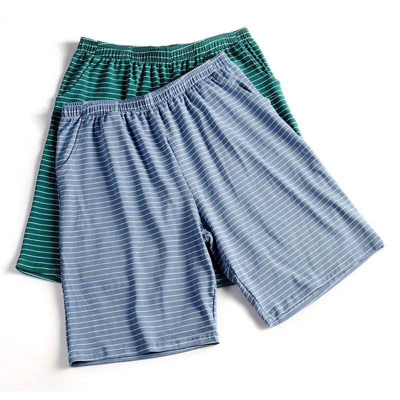 Vasaros namų apranga Laisvi miegui skirti šortai Vyriški miegui skirti drabužiai Laisvalaikis miegui medvilnė Patogios ir kvėpuojančios jaunystės trumpos kelnės