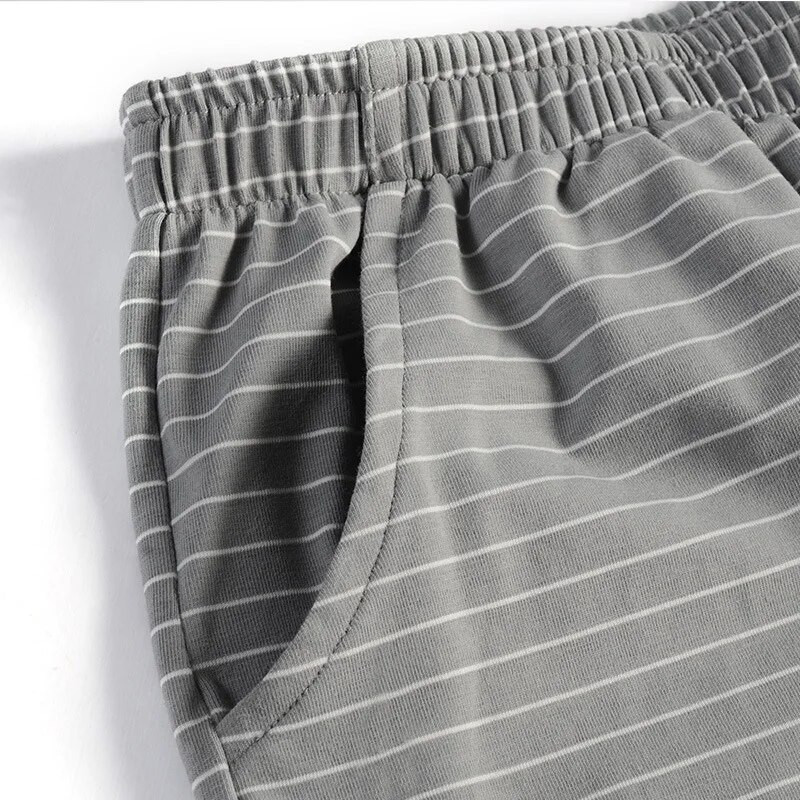 Vasaros namų apranga Laisvi miegui skirti šortai Vyriški miegui skirti drabužiai Laisvalaikis miegui medvilnė Patogios ir kvėpuojančios jaunystės trumpos kelnės