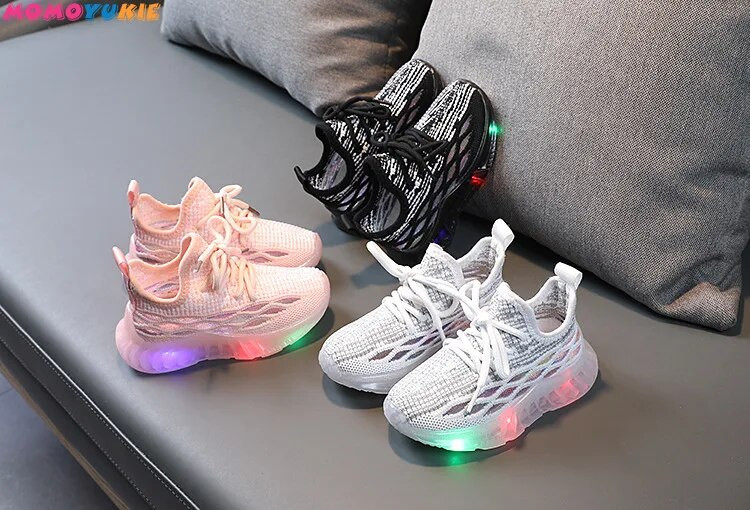 vaikiški batai vaikiški sportbačiai 2021 berniukų vaikiški sportiniai bateliai mergaitėms bėgimo bateliai berniukai vaikiški laisvalaikio sportiniai bateliai Luminous