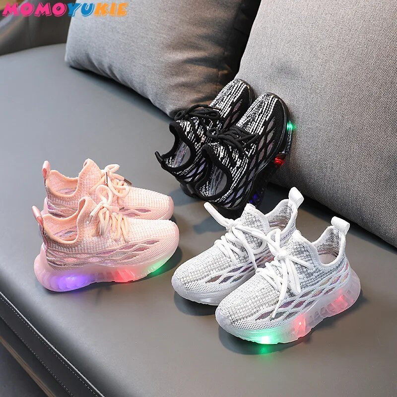 vaikiški batai vaikiški sportbačiai 2021 berniukų vaikiški sportiniai bateliai mergaitėms bėgimo bateliai berniukai vaikiški laisvalaikio sportiniai bateliai Luminous